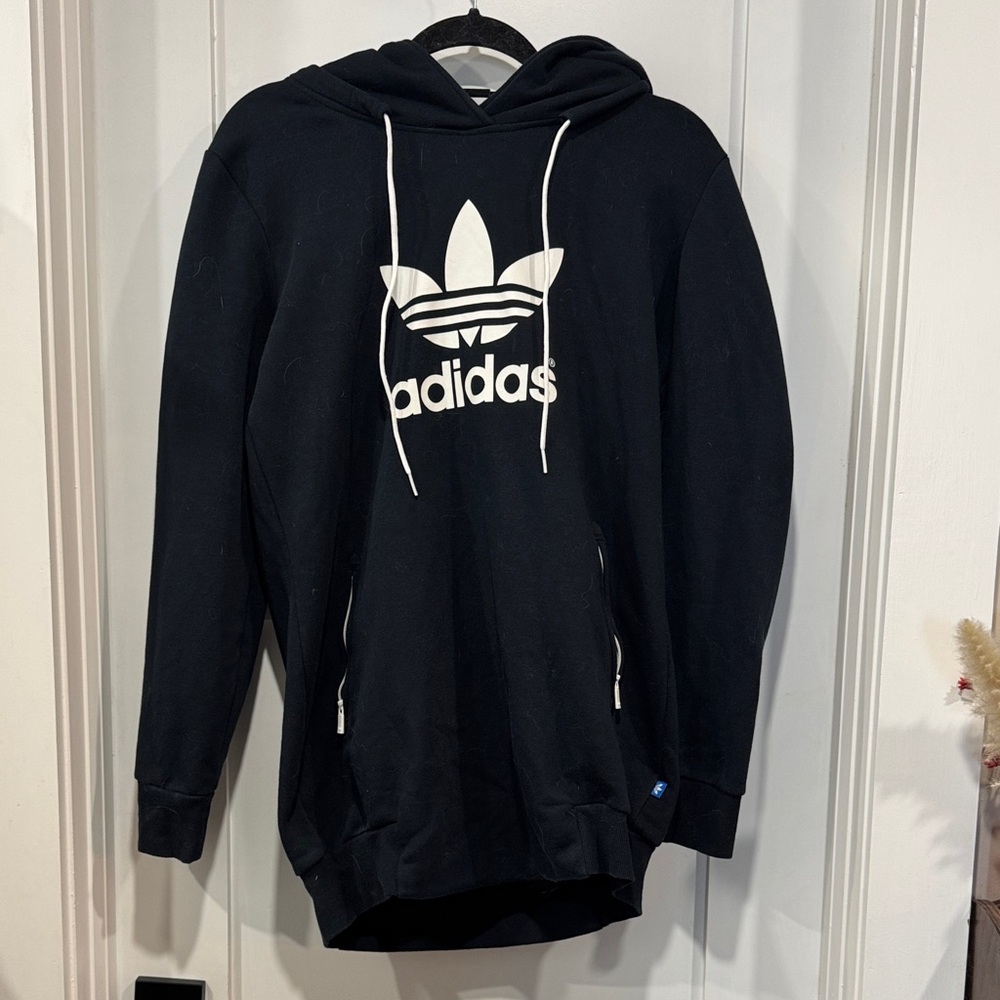 Adidas Women’s Black and White Trefoil Hoodie Dress